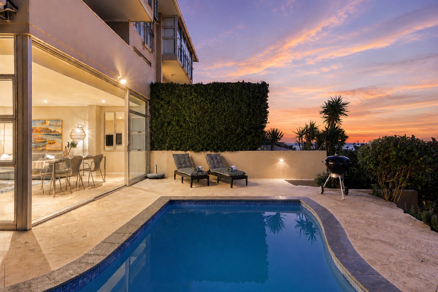 Solara pool and Camps Bay setting